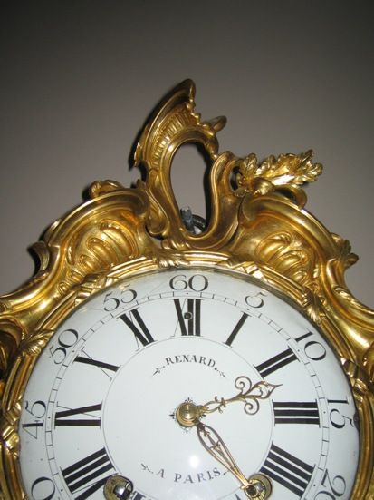 W01 Gilt Transitional Louis XV/XVI Cartel clock - image 4