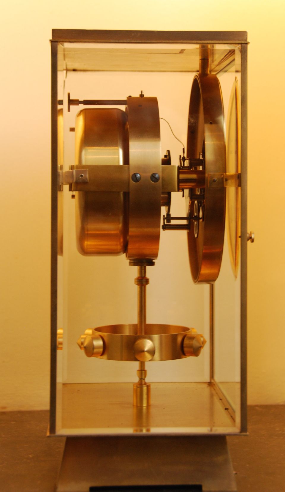 M195 Grote verguld bronzen Atmos klok, Reutter no 6259, 4 glazen, Frankrijk - afbeelding 9