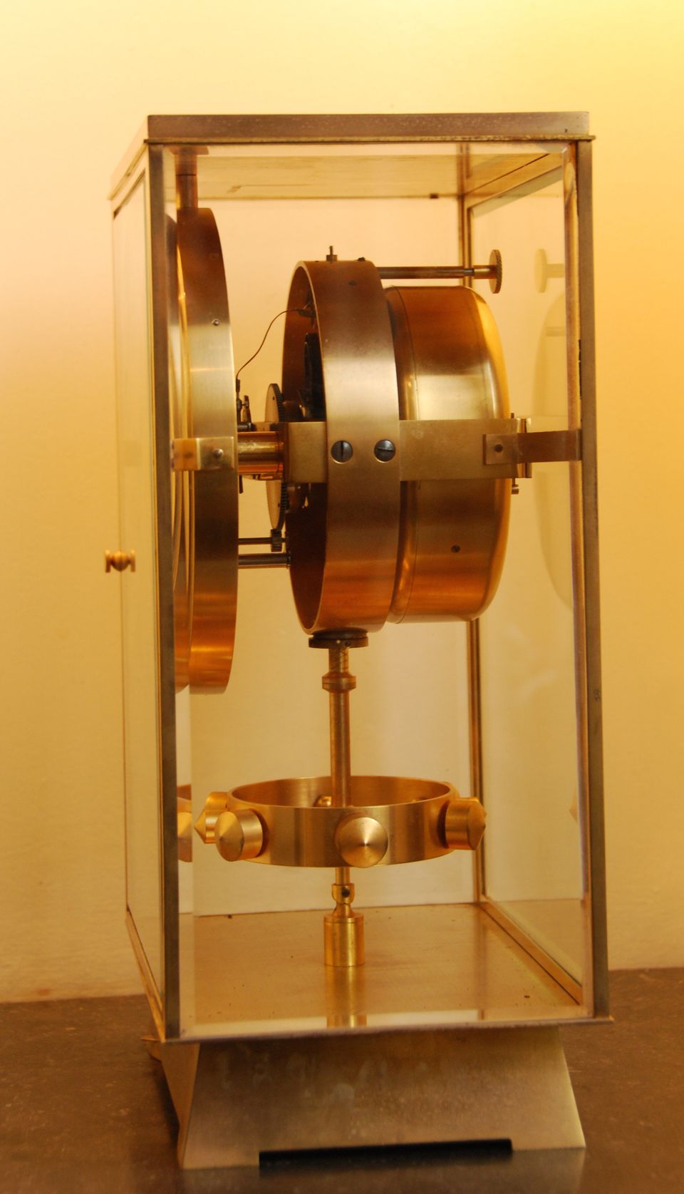 M195 Grote verguld bronzen Atmos klok, Reutter no 6259, 4 glazen, Frankrijk - afbeelding 5