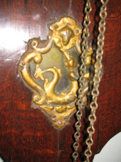 DW24 Bijzonder Fries staartklokje, zgn. kantoortje of notarisklok, ca. 1830, in volledig originele staat - afbeelding 4