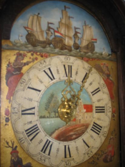 DW09 Frisian Wall clock 'Spinnekopje' with rocking ships automaton - afbeelding 4