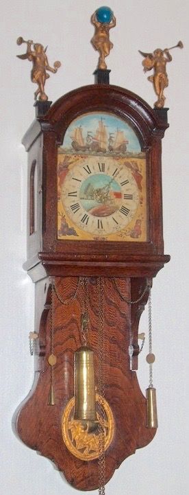 DW09 Frisian Wall clock 'Spinnekopje' with rocking ships automaton - afbeelding 2