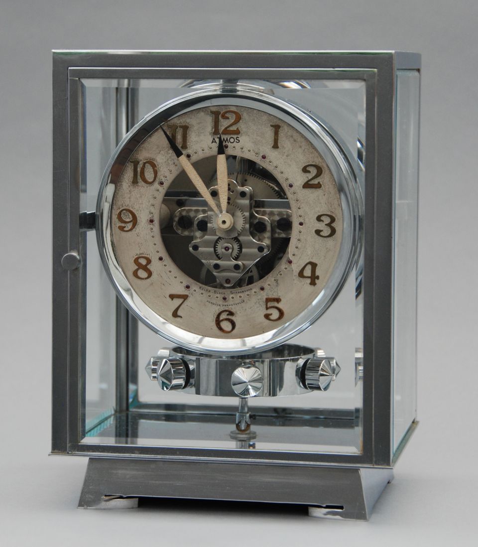 M200 Chrome  plated art deco J. L. Reutter five-glass Atmos clock - image 2