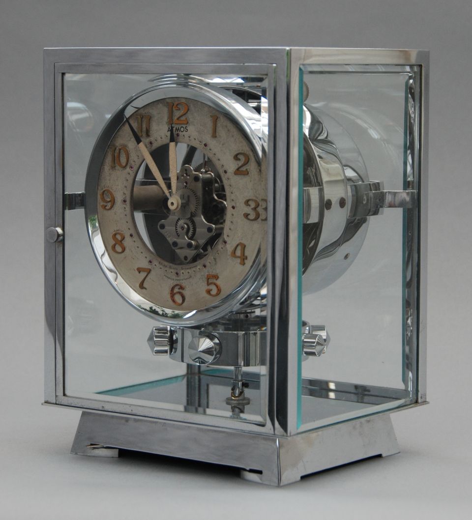 M200 Chrome  plated art deco J. L. Reutter five-glass Atmos clock - image 5