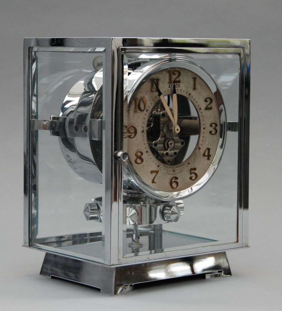 M200 Chrome  plated art deco J. L. Reutter five-glass Atmos clock - image 4
