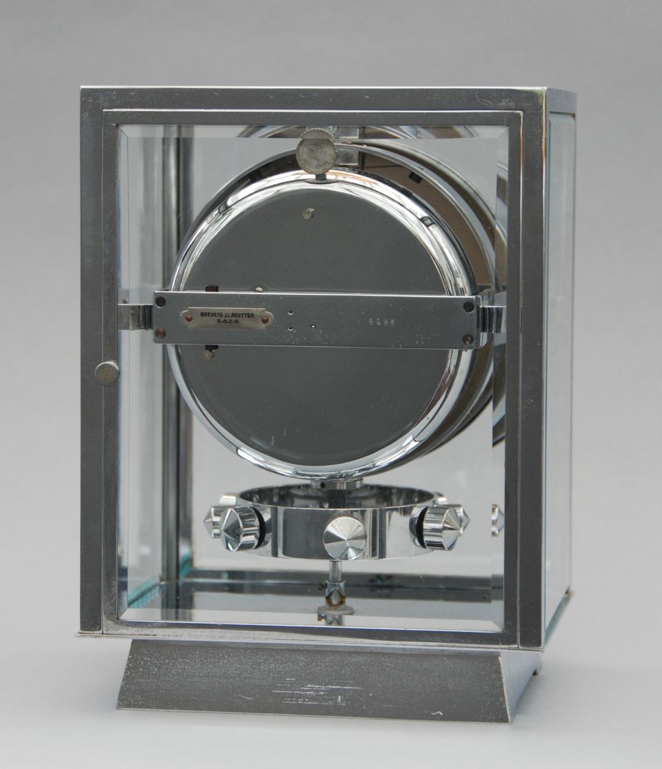 M200 Chrome  plated art deco J. L. Reutter five-glass Atmos clock - image 3