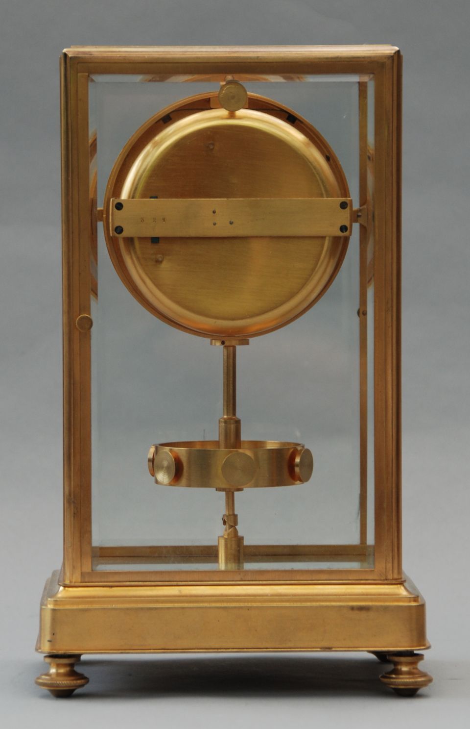 M208 Large Reutter gilt brass Atmos K1, no 321, 5 glasses, France circa 1930. - image 5