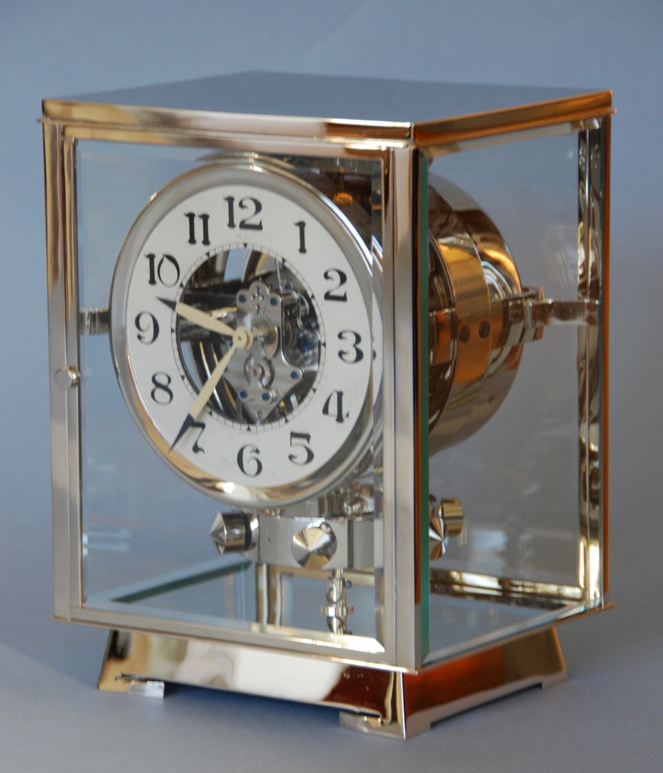 M203 Nikkel art deco JL Reutter vier glazen Atmos klok - afbeelding 3