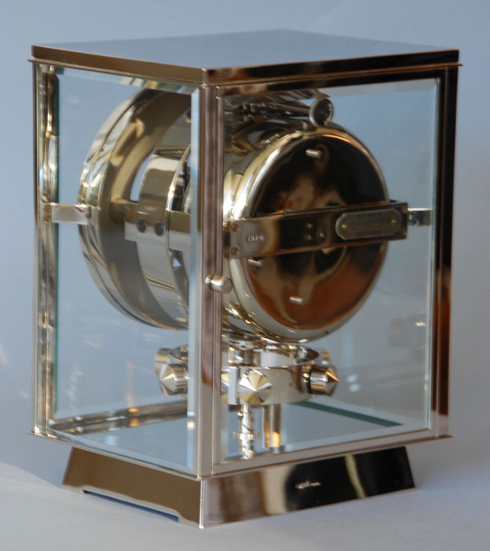 M203 Nikkel art deco JL Reutter vier glazen Atmos klok - afbeelding 5