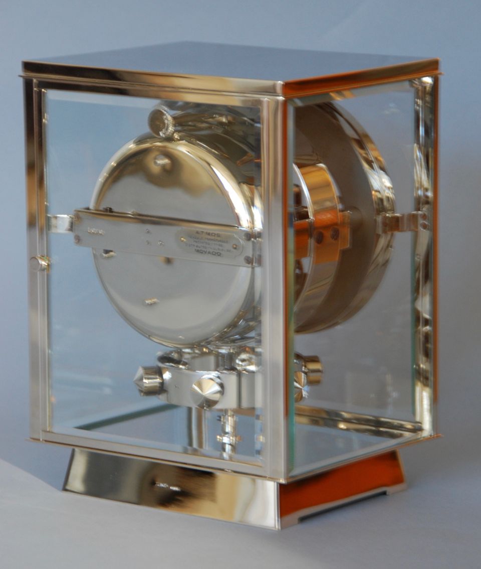 M203 Nikkel art deco JL Reutter vier glazen Atmos klok - afbeelding 7
