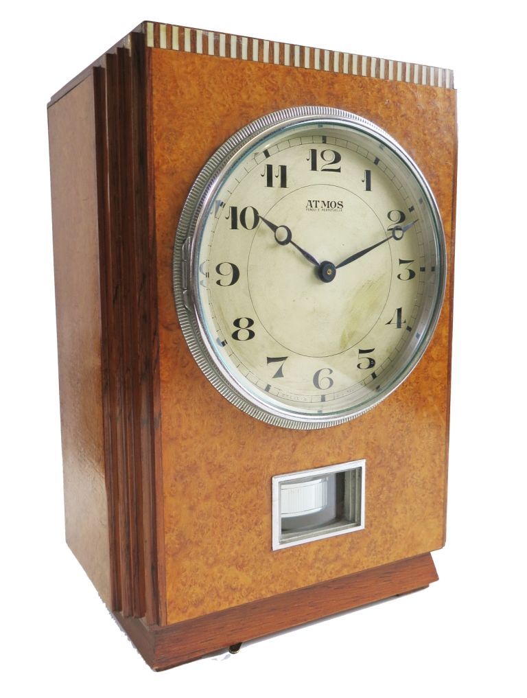 M217 Wooden Atmos clock, amboyna veneers, J.L. Reutter, model LG I, No 144 - image 3
