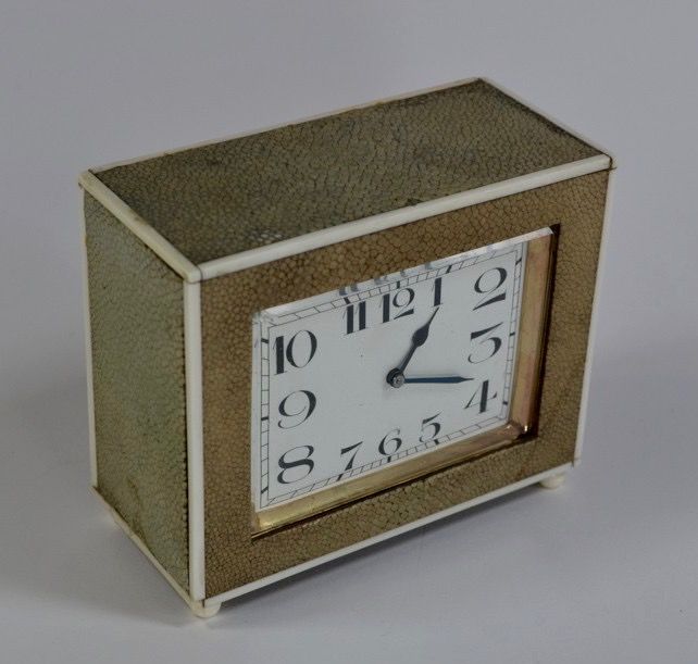 C23 IMPORTANT CLEMENT ROUSSEAU SHAGREEN CLOCK - image 3
