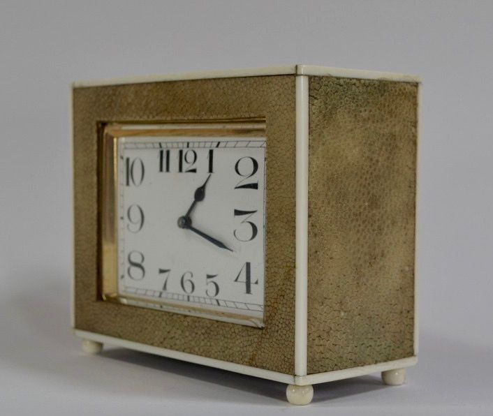 C23 IMPORTANT CLEMENT ROUSSEAU SHAGREEN CLOCK - image 4