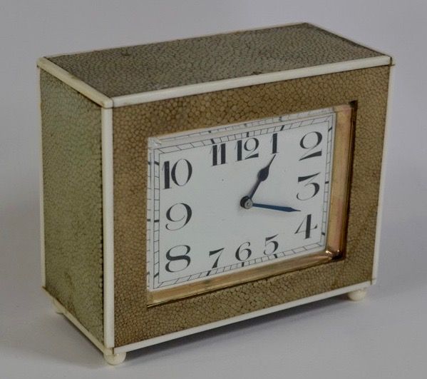 C23 IMPORTANT CLEMENT ROUSSEAU SHAGREEN CLOCK - image 5
