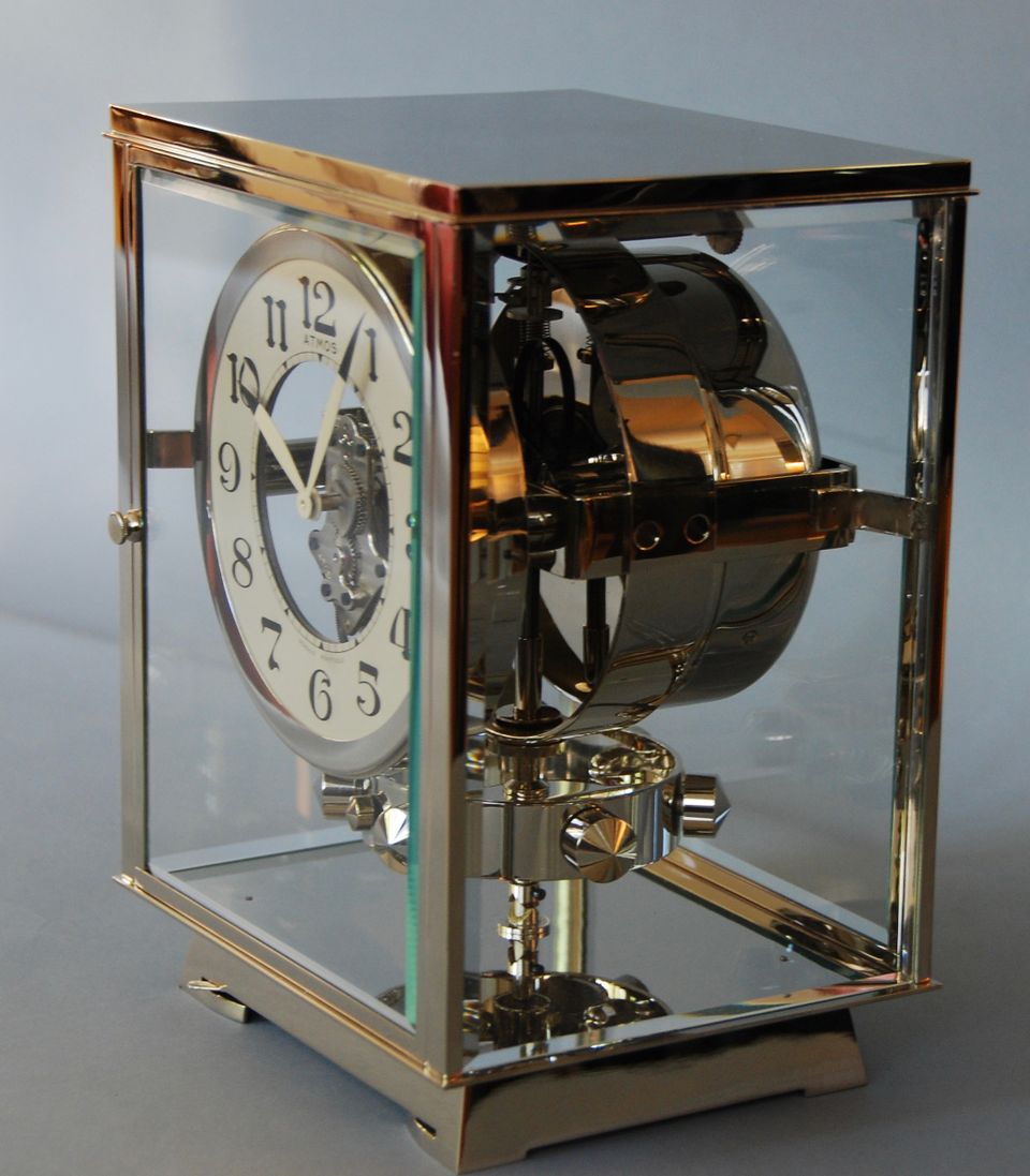 M219 Nikkel art deco JL Reutter vier glazen Atmos klok - afbeelding 7