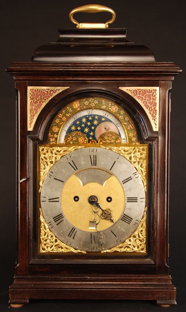 br06 Dutch table clock with date and moon phase indication - image 2