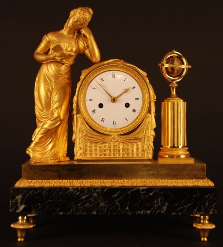 M40 French mantle clock 'La Liseuse' - image 2