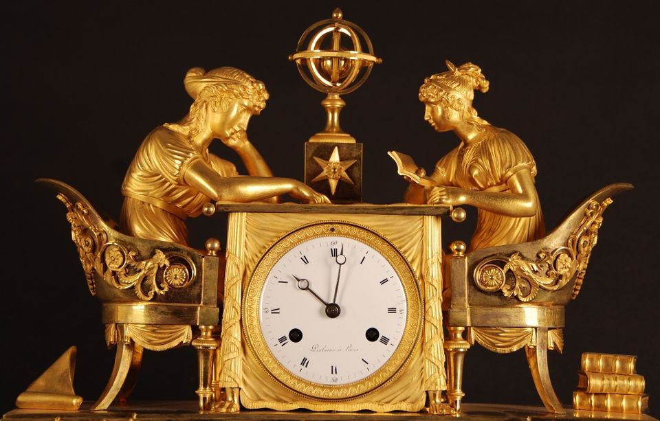 M63 French mantle clock ‘La leçon d’Astronomie’ - image 3