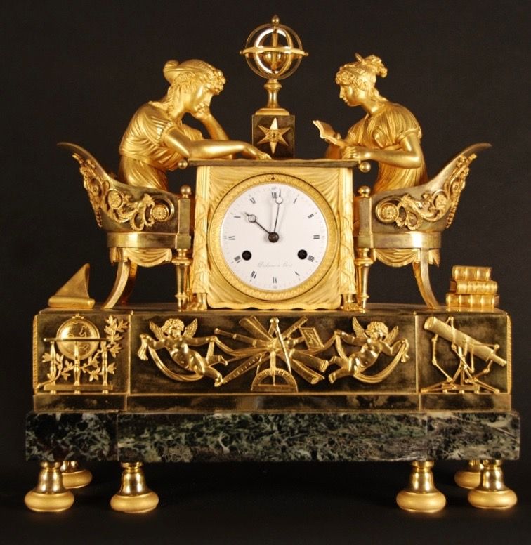 M63 French mantle clock ‘La leçon d’Astronomie’ - image 2