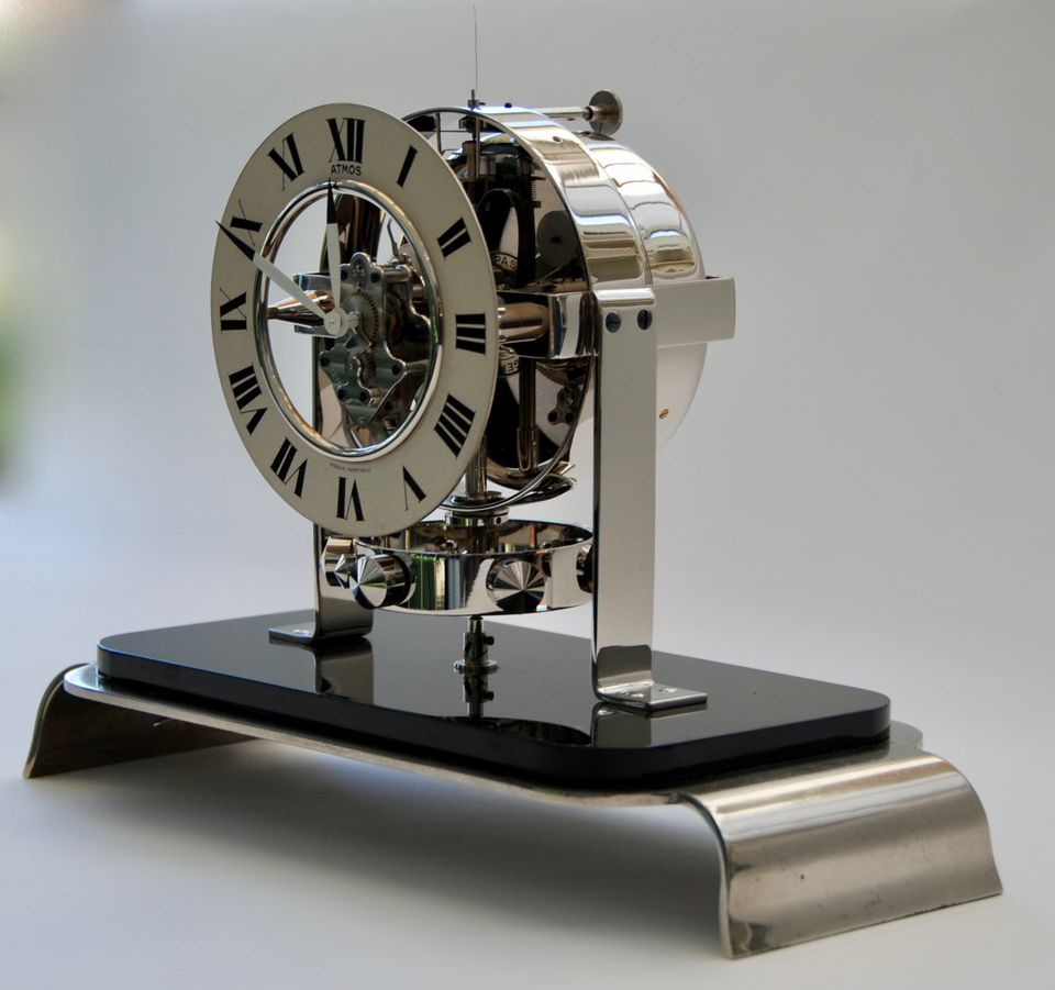 M229 Atmos clock PO1, skeleton dial and glass dome, Reutter nr. 3200, France ca. 1930. - image 4
