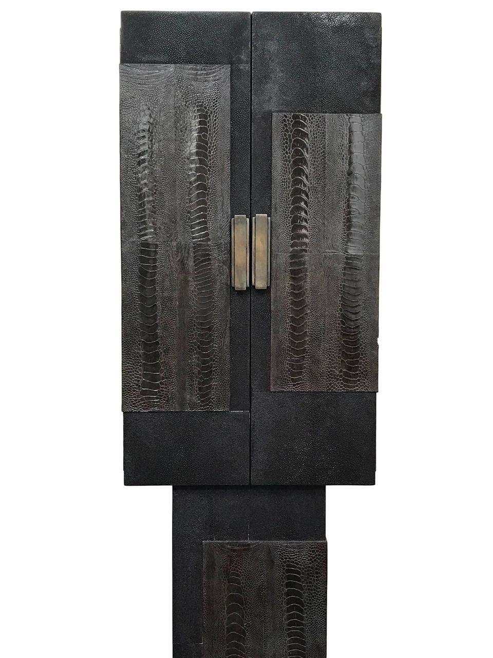 F07 R&Y Augousti Shagreen and Ostrich leather covered cabinet - image 3