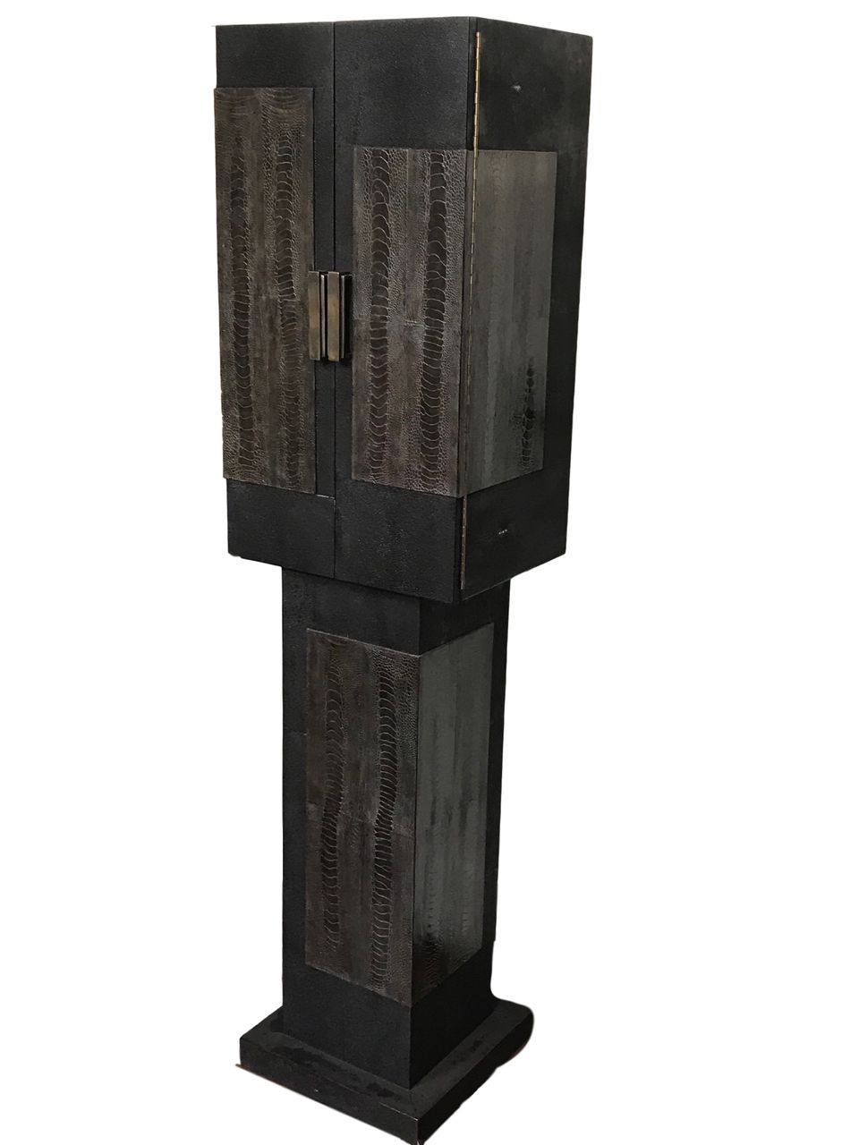 F07 R&Y Augousti Shagreen and Ostrich leather covered cabinet - image 4