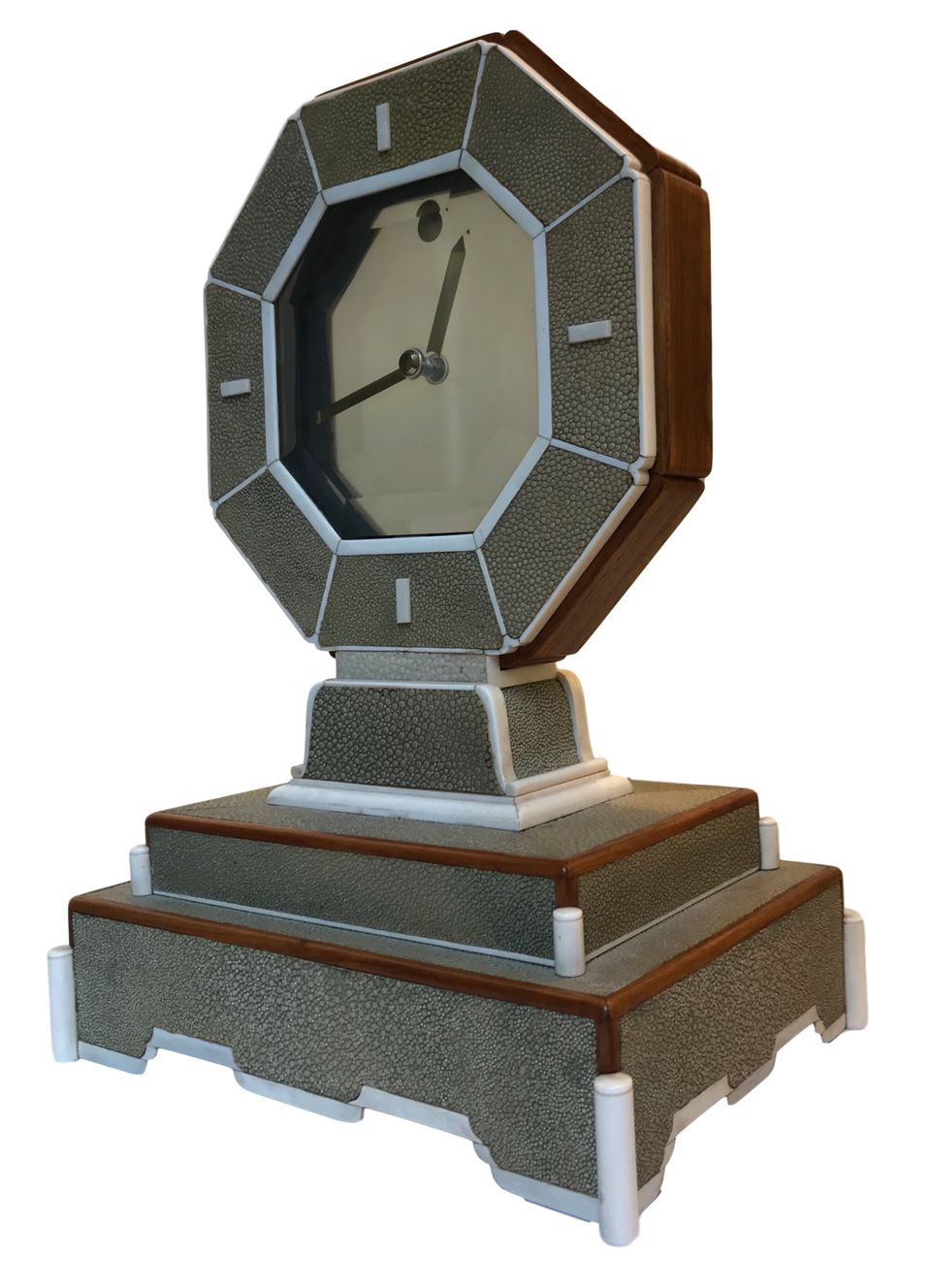 m255 Mystery clock with shagreen and bone - image 3