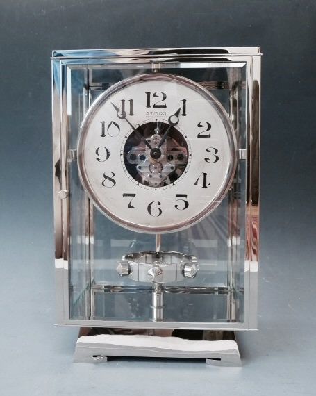 M269 Giant atmos clock, nickel, Art Deco design, J. L. Reutter numbered 6179, France ca. 1935. - image 4