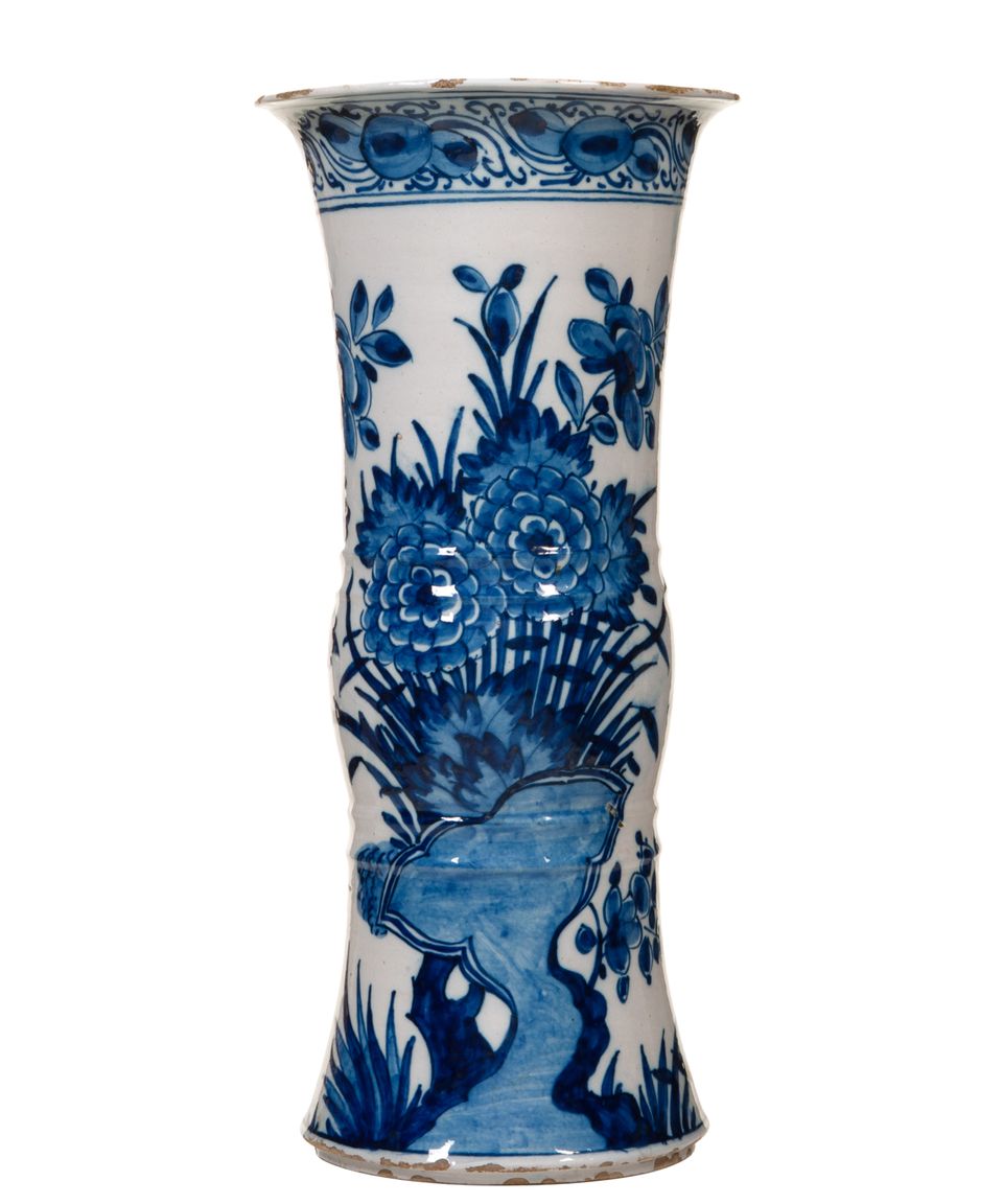 A Five Piece Blue and White Dutch Delft Garniture - image 4