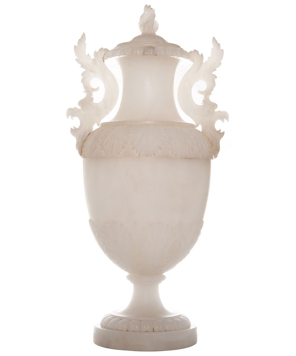 XIX Century Pair of Large Italian Alabaster Covered Urns - image 3