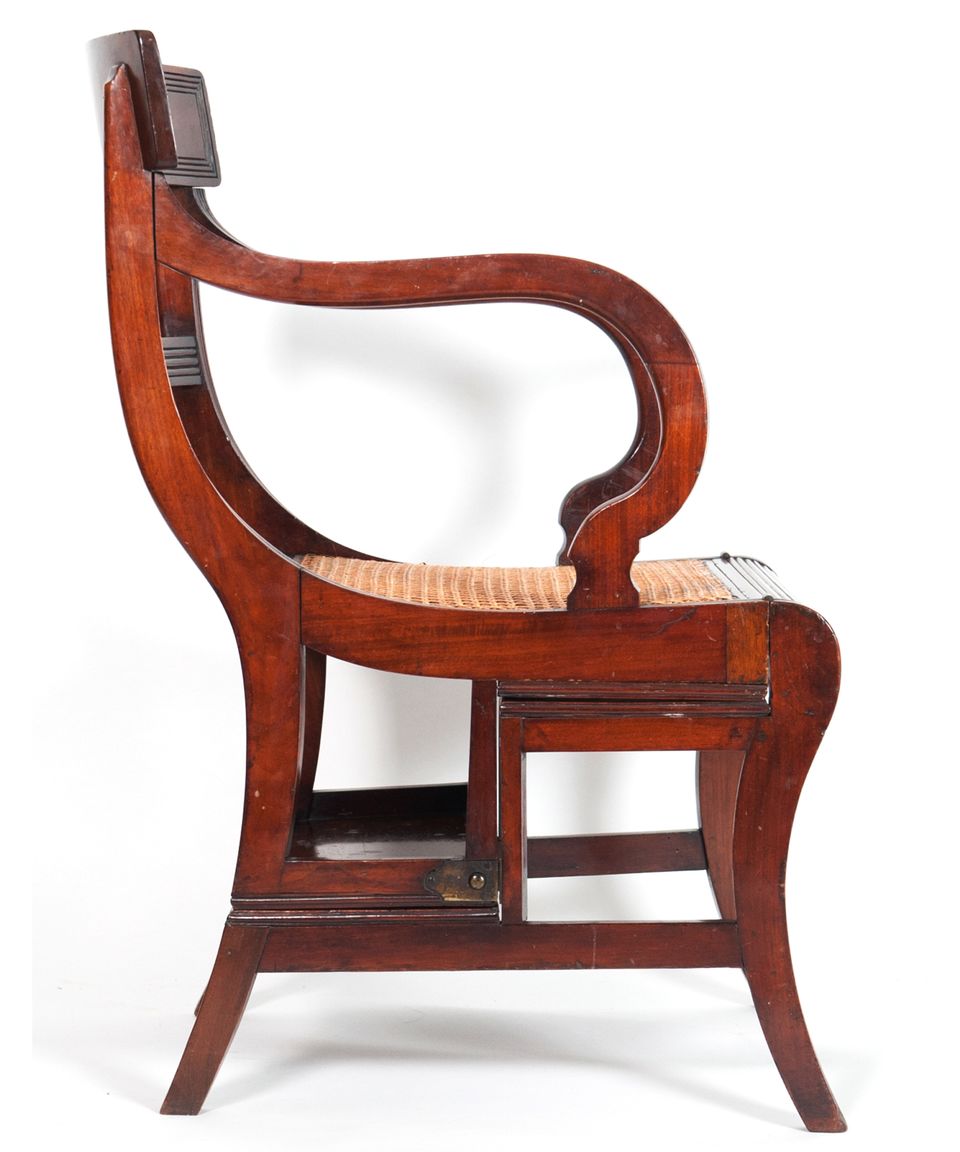 A Regency Mahogany Metamorphic Library Chair/Steps - image 4