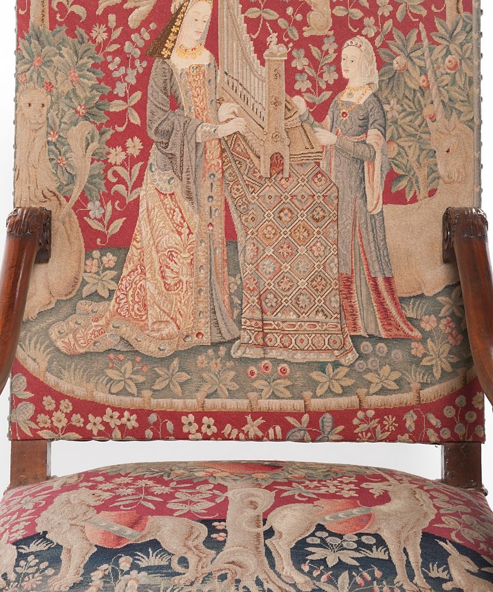 A Good Tapestry Upholstered Walnut Louis XIV Arm Chair - image 4