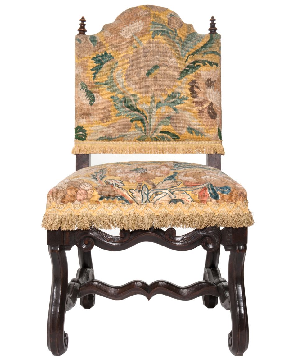 A Pair of Tapestry Upholstered Chestnut Louis XIV Chairs - afbeelding 5