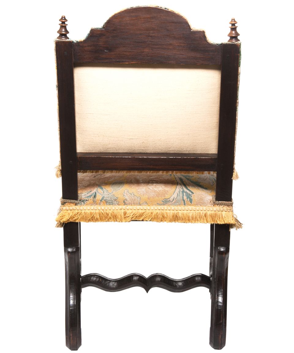A Pair of Tapestry Upholstered Chestnut Louis XIV Chairs - afbeelding 6