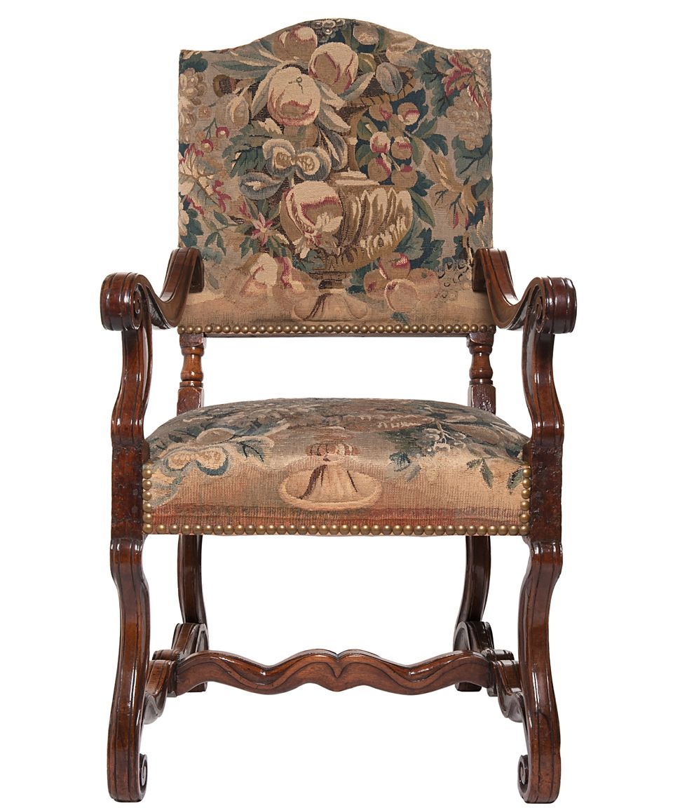 A Good Pair of Gobelin Upholstered Walnut Louis XIV Arm Chairs - image 4
