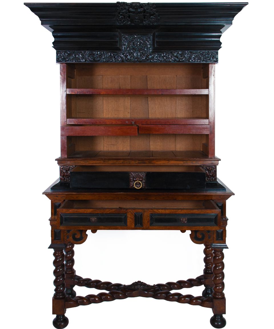 A Rare Dutch XVIIth. Century Cabinet-on-Stand. A so-called   “Kraamkamerkast” - image 6