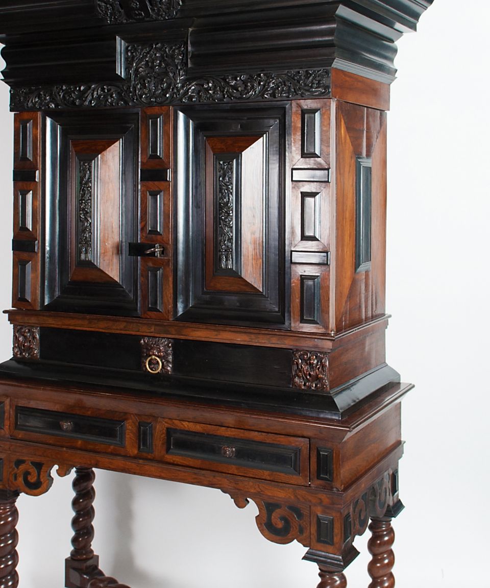 A Rare Dutch XVIIth. Century Cabinet-on-Stand. A so-called   “Kraamkamerkast” - image 7