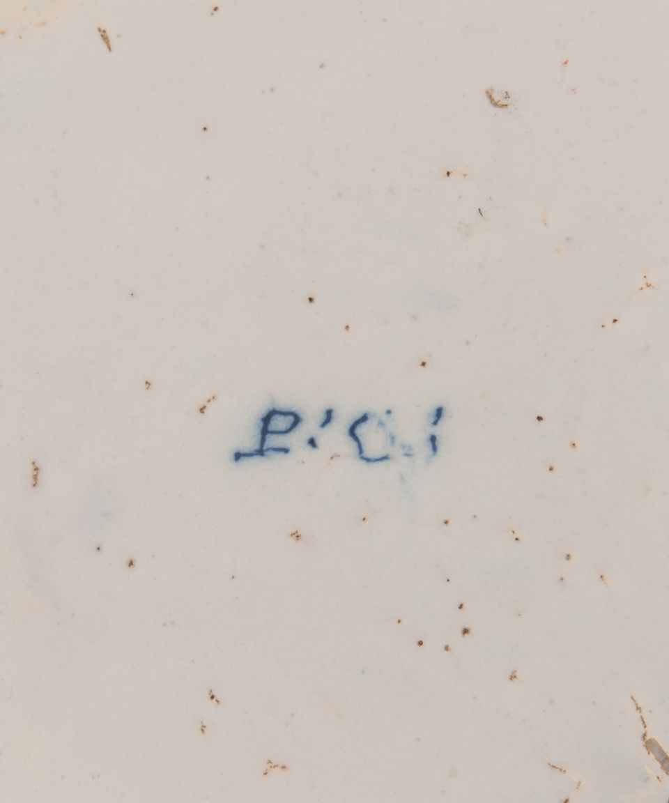Een Blauw-Witte Tabakspot in Delfts Aardewerk 'Havana' - afbeelding 2