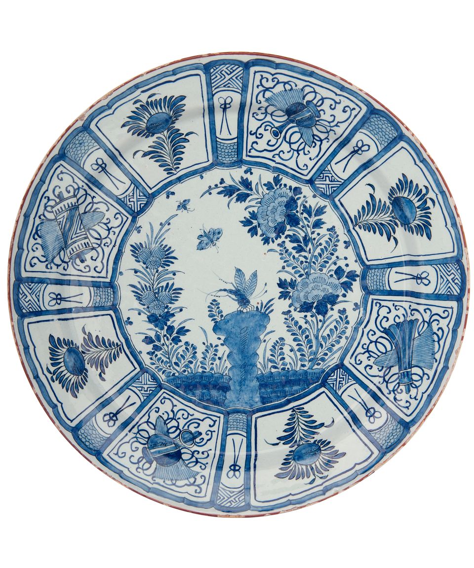 Een Paar Blauw Witte Delfts Aardewerk Schotels met 'Wanli' Decor - afbeelding 2