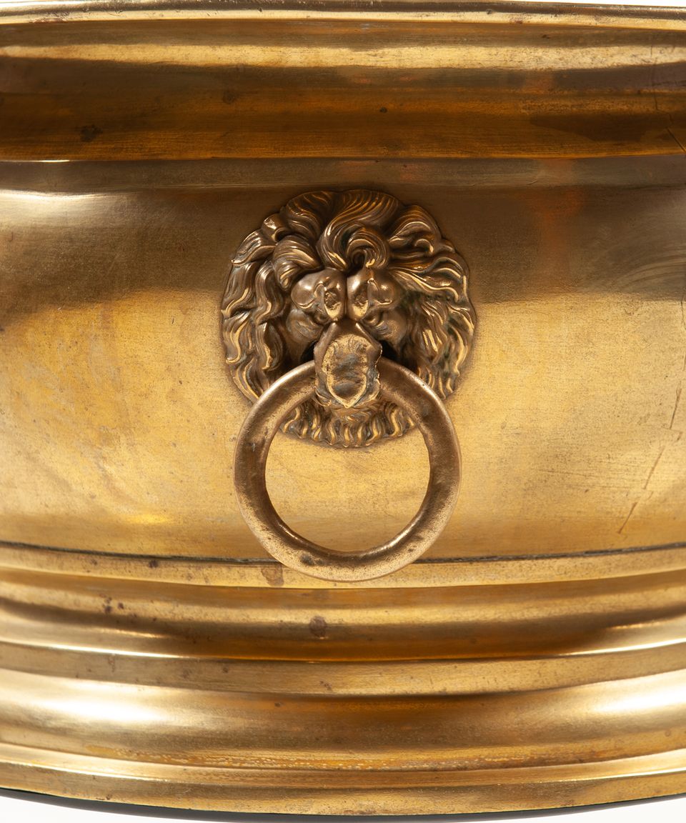 A Large Baroque Brass Wine Cistern with Handles - image 3