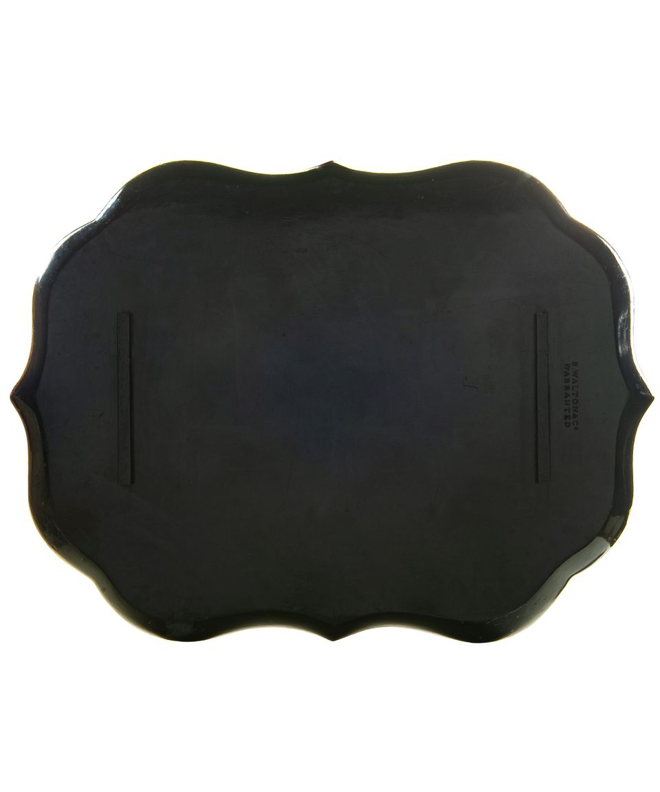 19th Century Papier Mâché Scalloped Tray Table on Faux Bamboo Base -  B. Walton & Co. - afbeelding 3