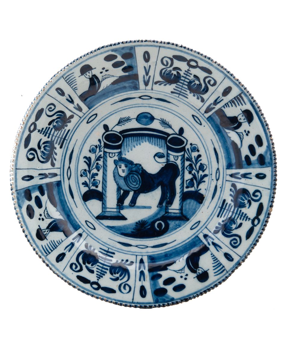 Een Set van Drie Blauw-witte Delftse Schotels - afbeelding 4