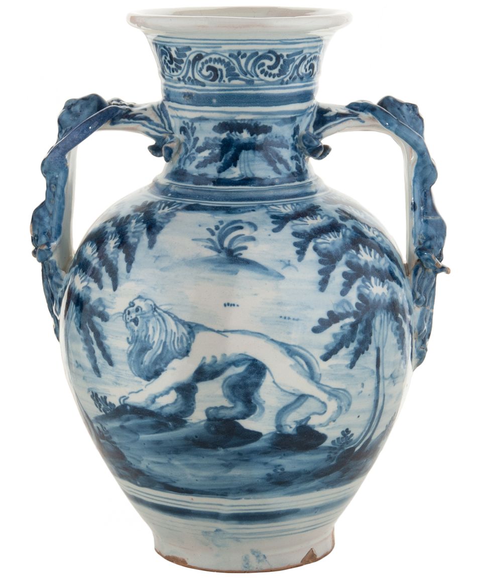 A Pair Tin-Glazed Earthenware Blue and White Vases - image 4