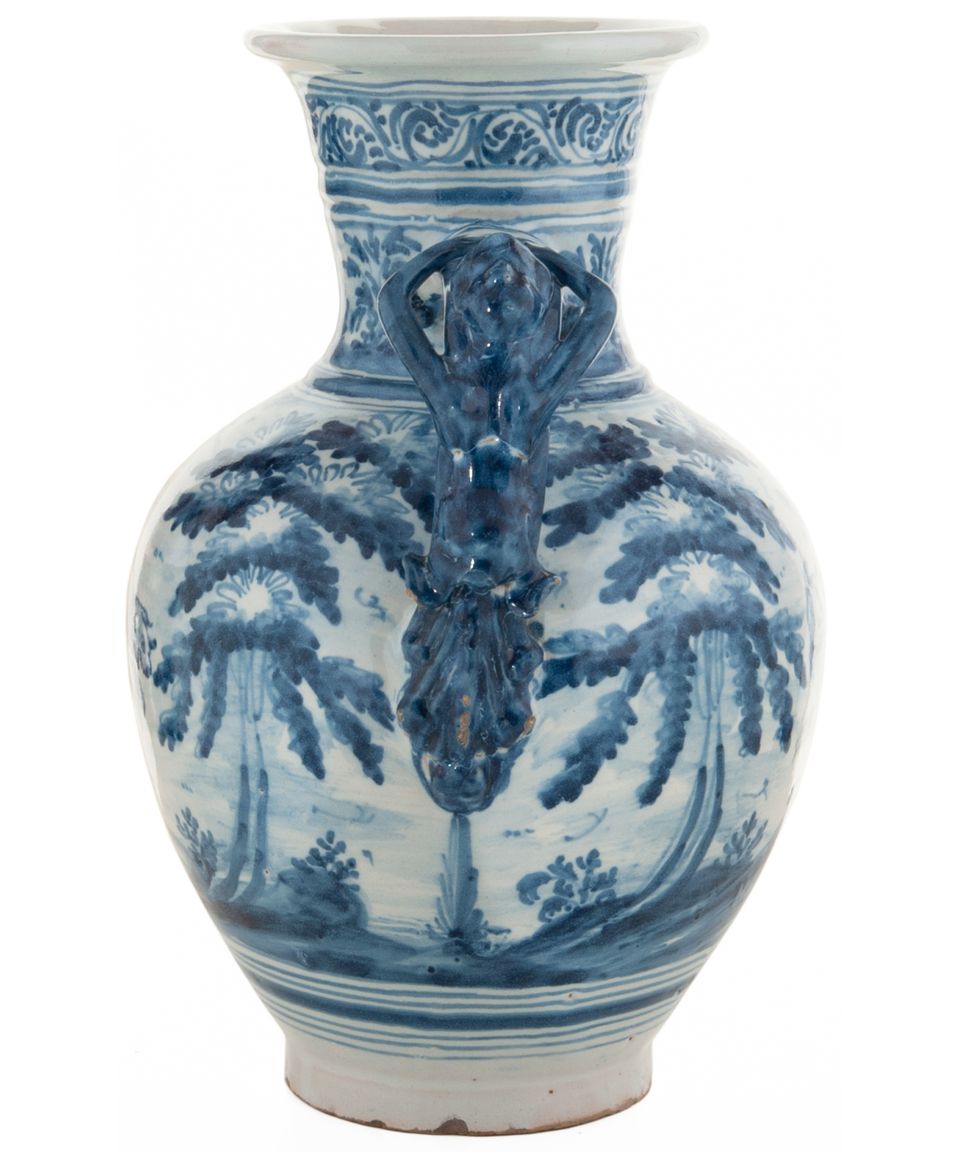 A Pair Tin-Glazed Earthenware Blue and White Vases - image 7