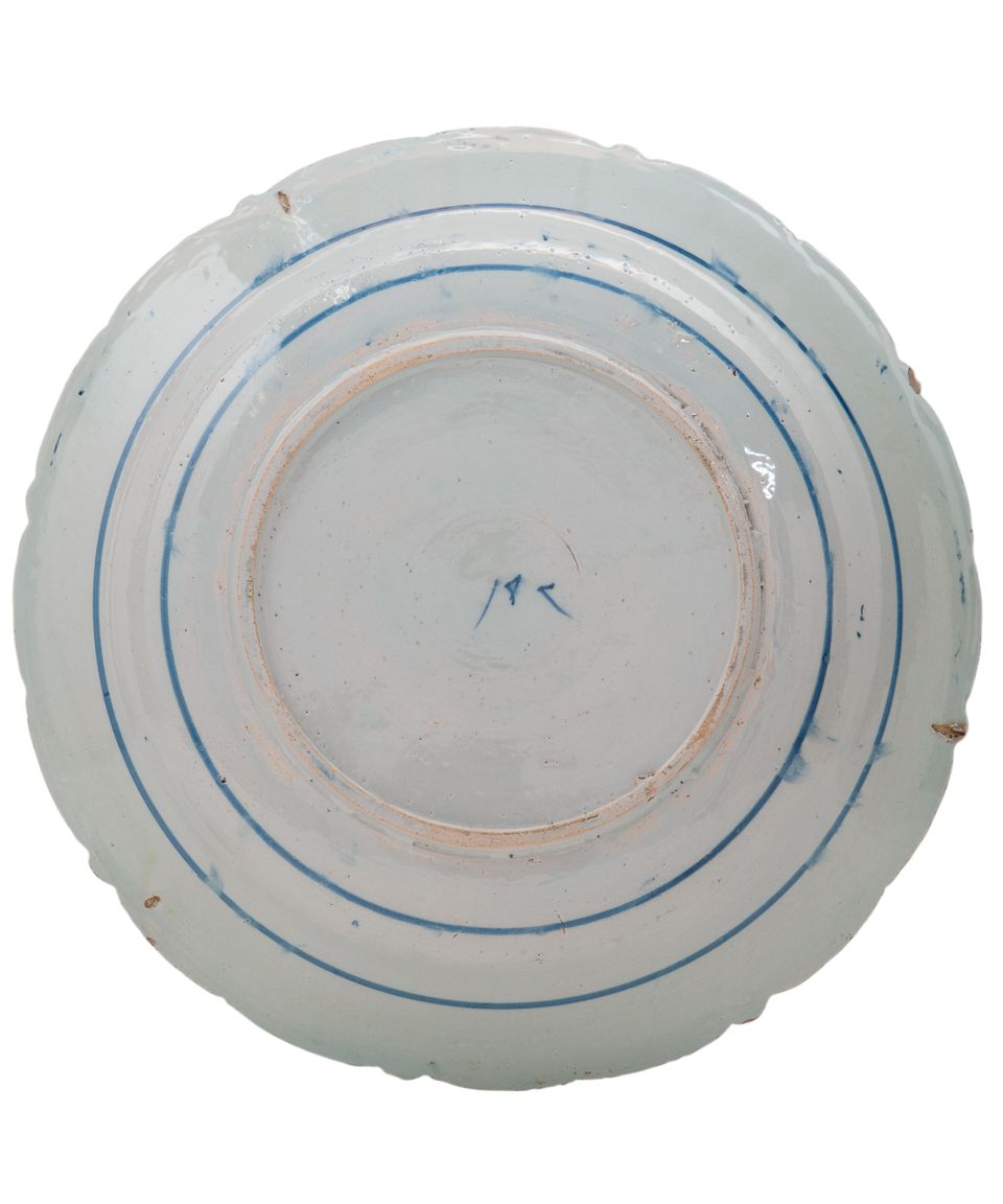 A So Called 'Tea Tree' Charger in Delft Earthenware - image 2